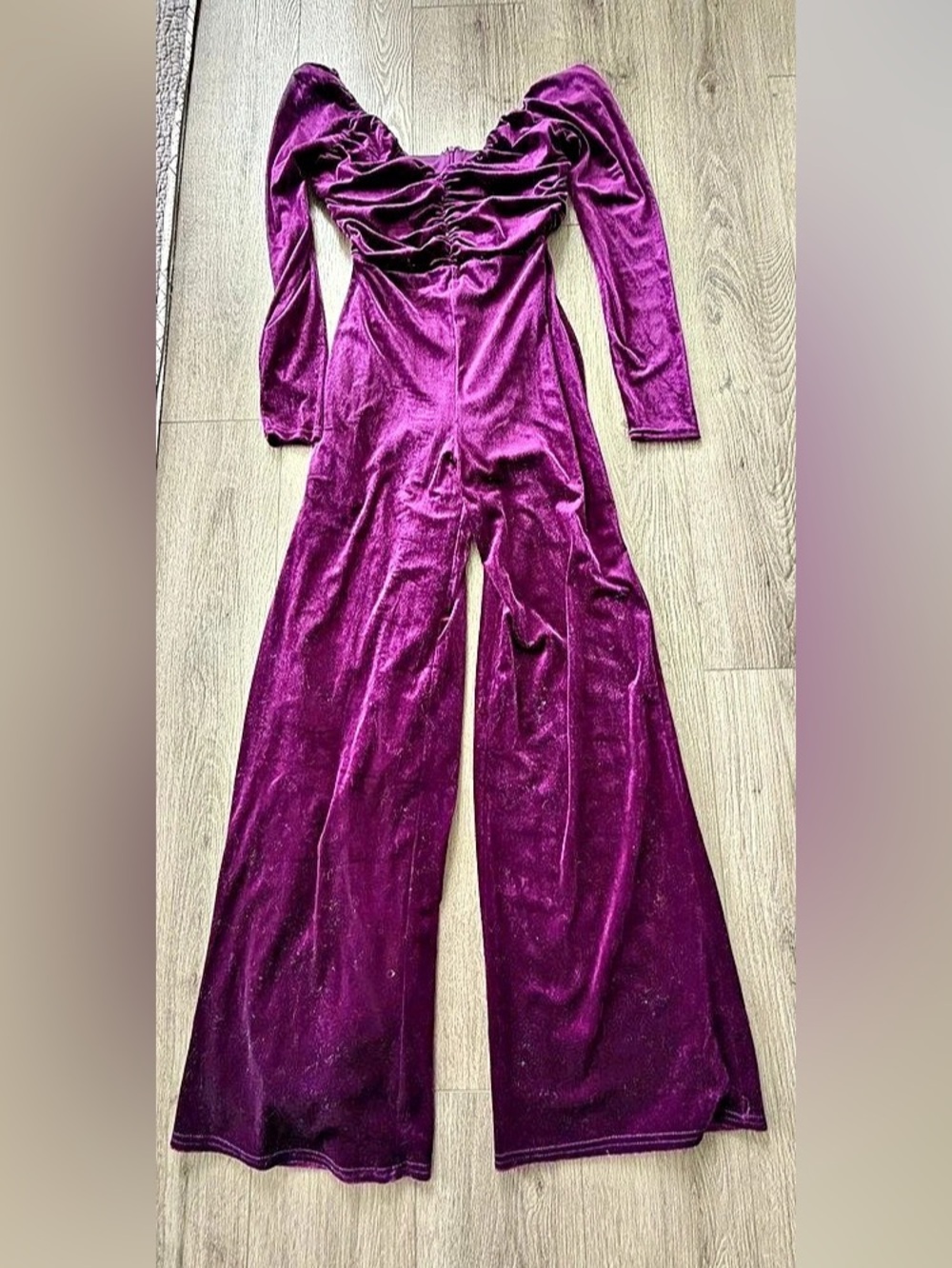 Lulus Velvet Long Sleeve Maxi Dress in Purple Size Medium